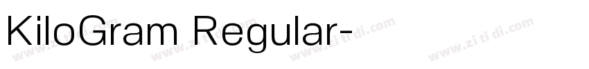 KiloGram Regular字体转换
